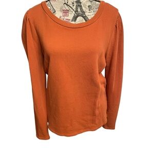 LOFT Burnt Orange Long Sleeve Top